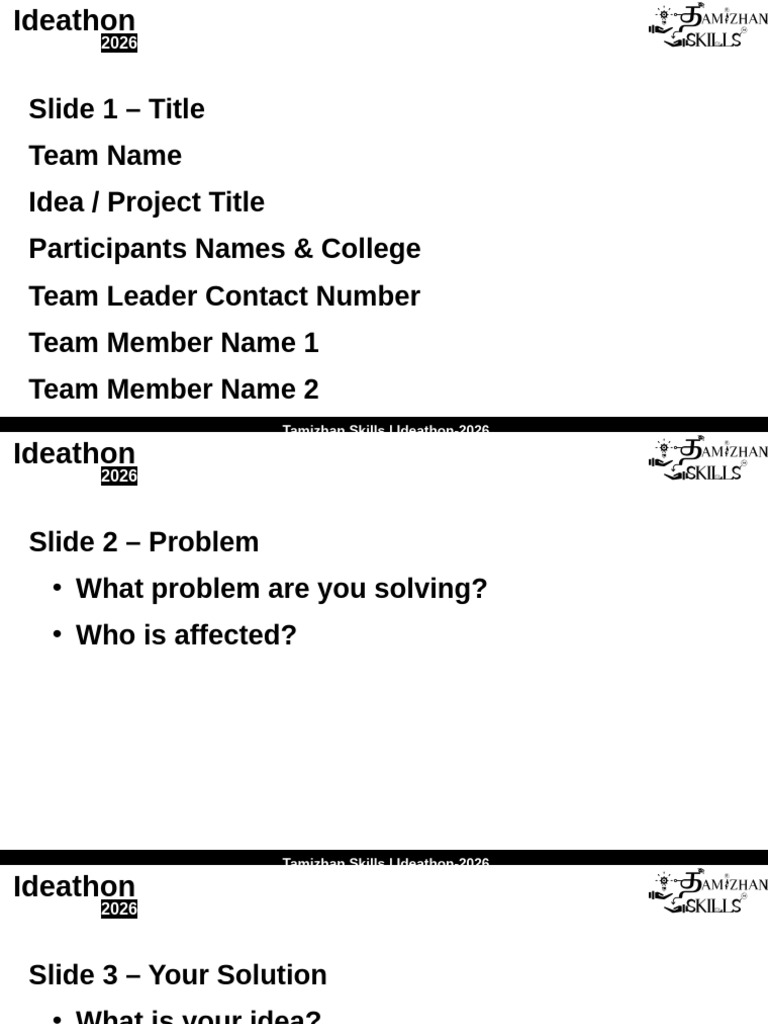 Ideathon 2026 Project Overview | PDF
