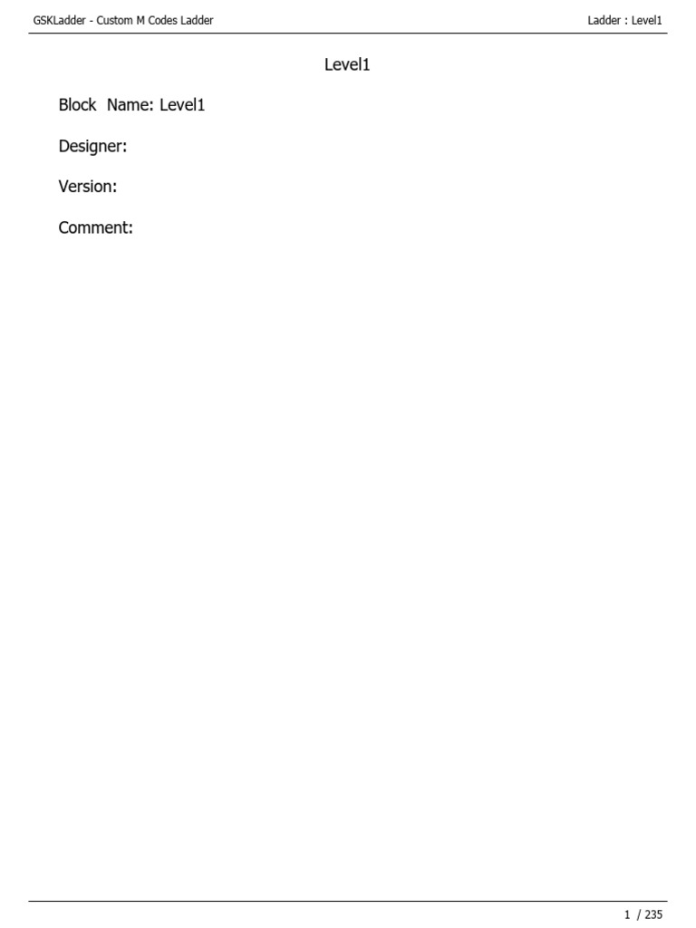 GSKLadder Custom M Codes Overview | PDF