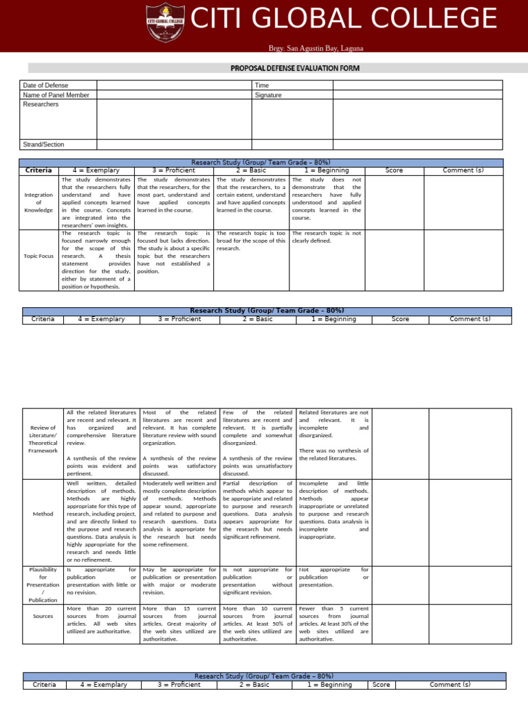 Research Study Evaluation Criteria | PDF | Inquiry | Cognition