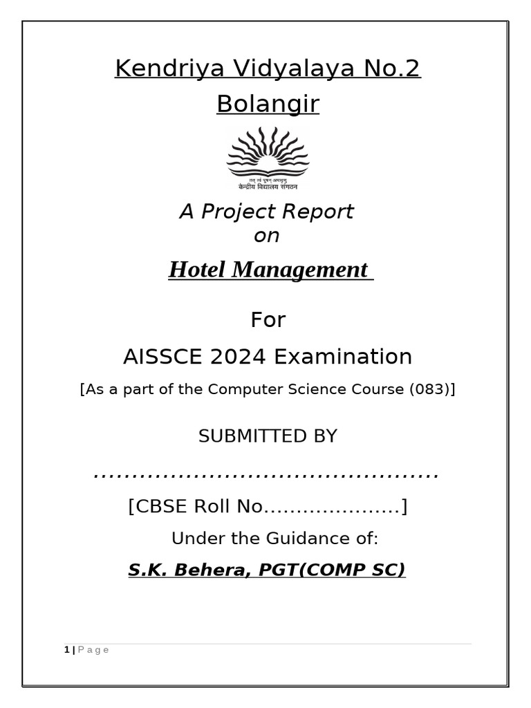 CS 3 Hotel Management System | PDF | Databases | Computing