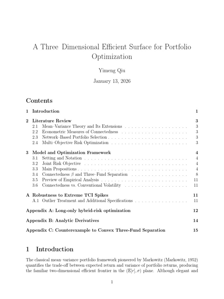 Three-Dimensional Portfolio Optimization | PDF | Modern Portfolio ...