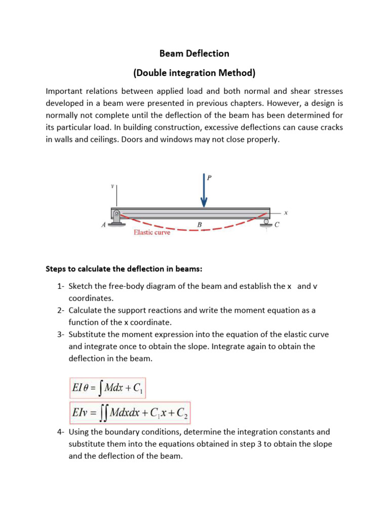 Beam Deflection Calculation Guide | PDF