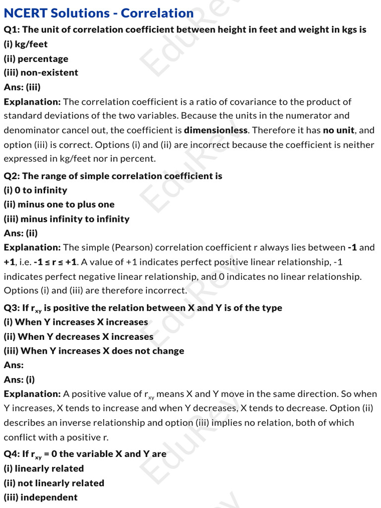 Understanding Correlation Coefficients | PDF | Multivariate Statistics ...