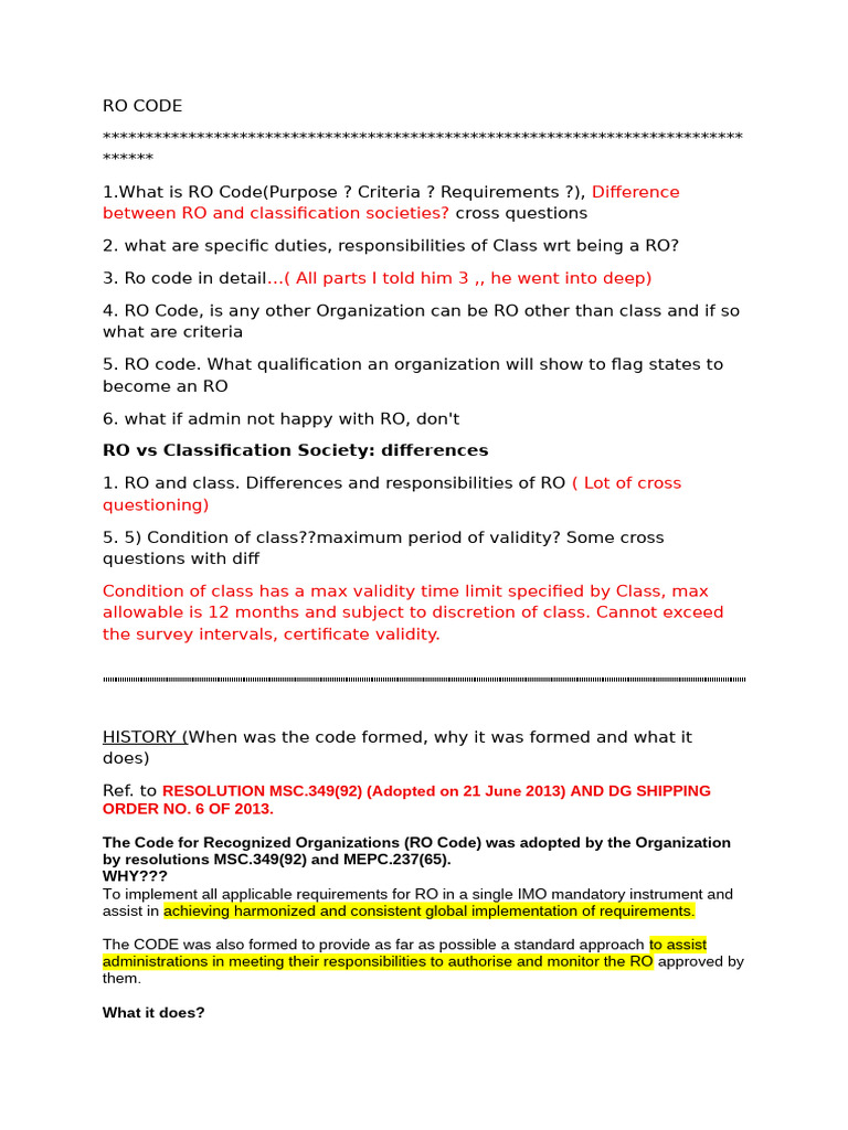 Understanding the RO Code and Its Requirements | PDF | Audit | Quality ...