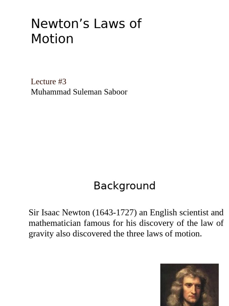 Newton's Laws of Motion Explained | PDF | Force | Newton's Laws Of Motion