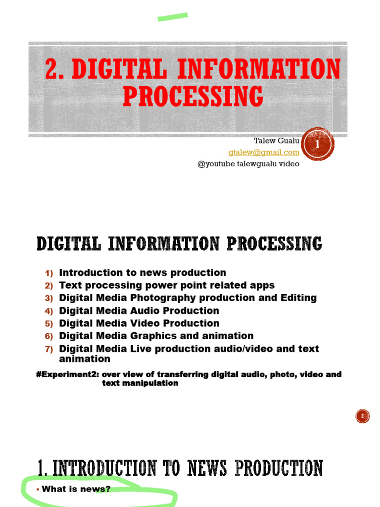 Digital Media Production Overview | PDF | Digital Technology ...