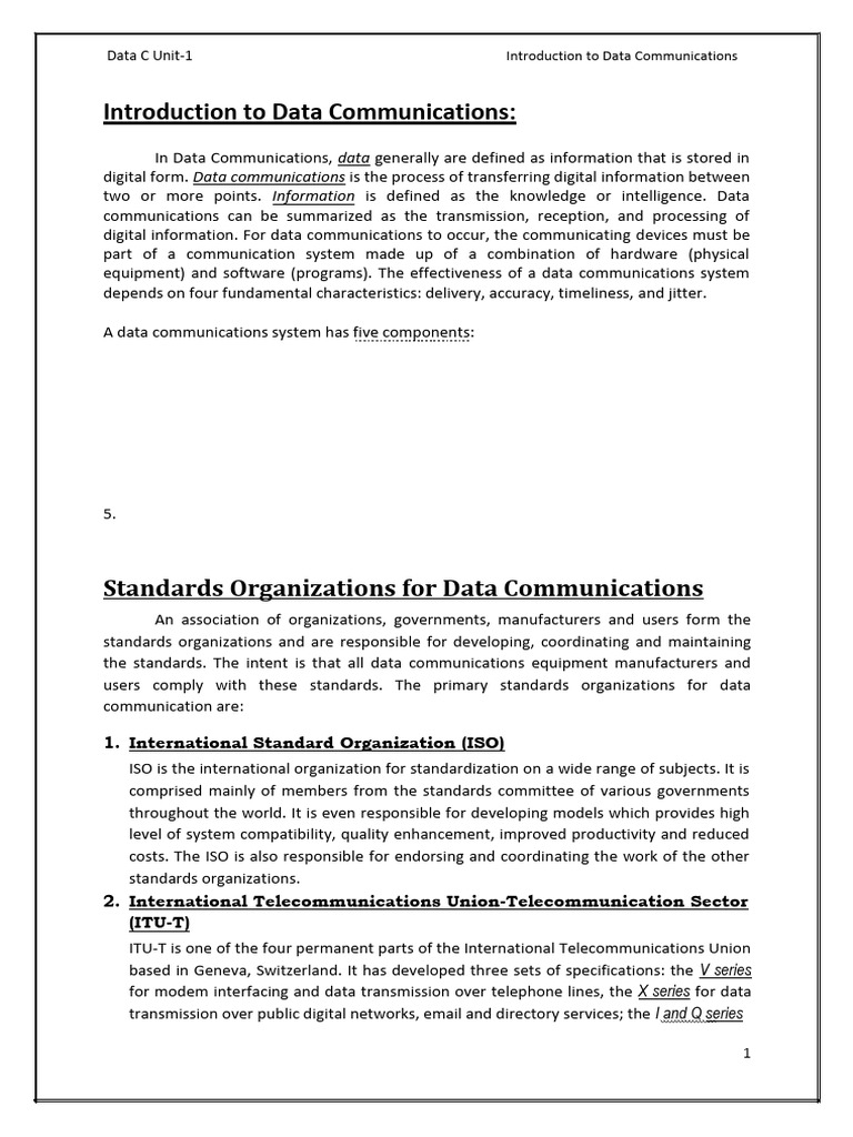 Introduction to Data Communications | PDF | Osi Model | Computer Network