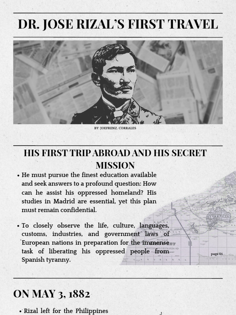 Rizal's First Travel: A Secret Mission | PDF