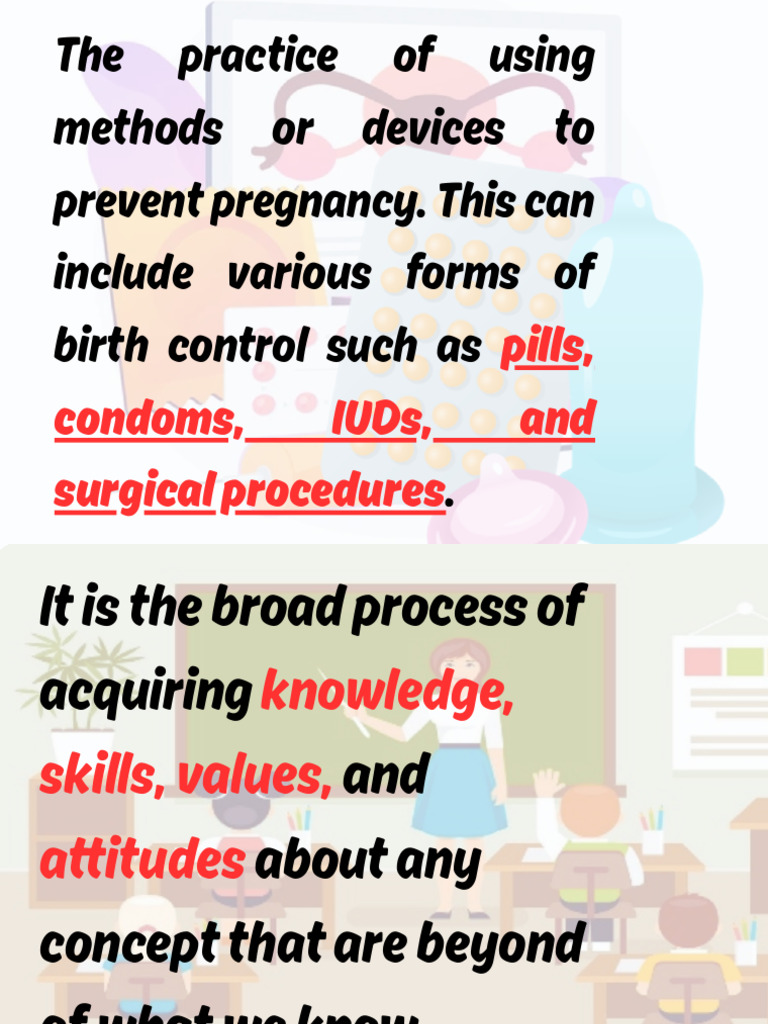 The Practice of Using Methods or Devices to Prevent Pregnancy. This Can ...
