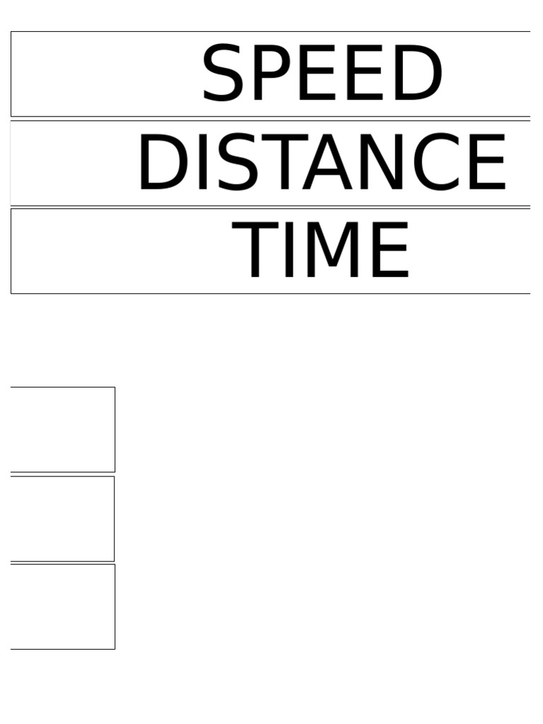 Speed, Distance, and Time Explained | PDF
