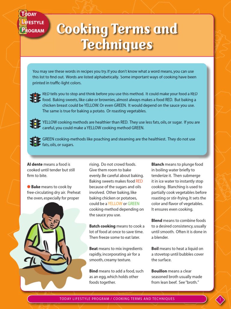 Essential Cooking Terms Explained | PDF | Grilling | Cooking