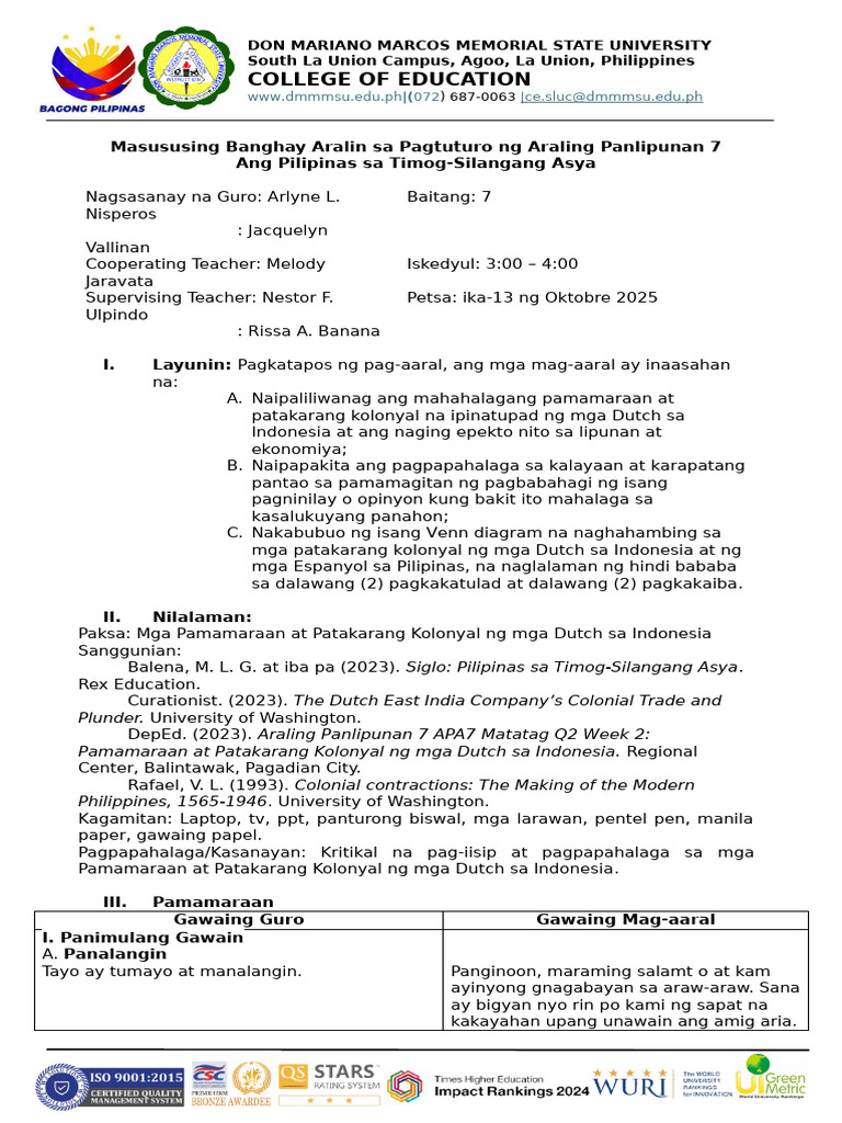 Grade 7 Lesson Plan | PDF