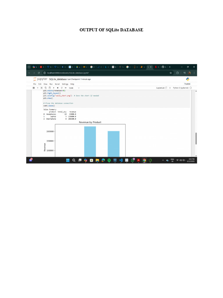 Output of Sqlite Database | PDF