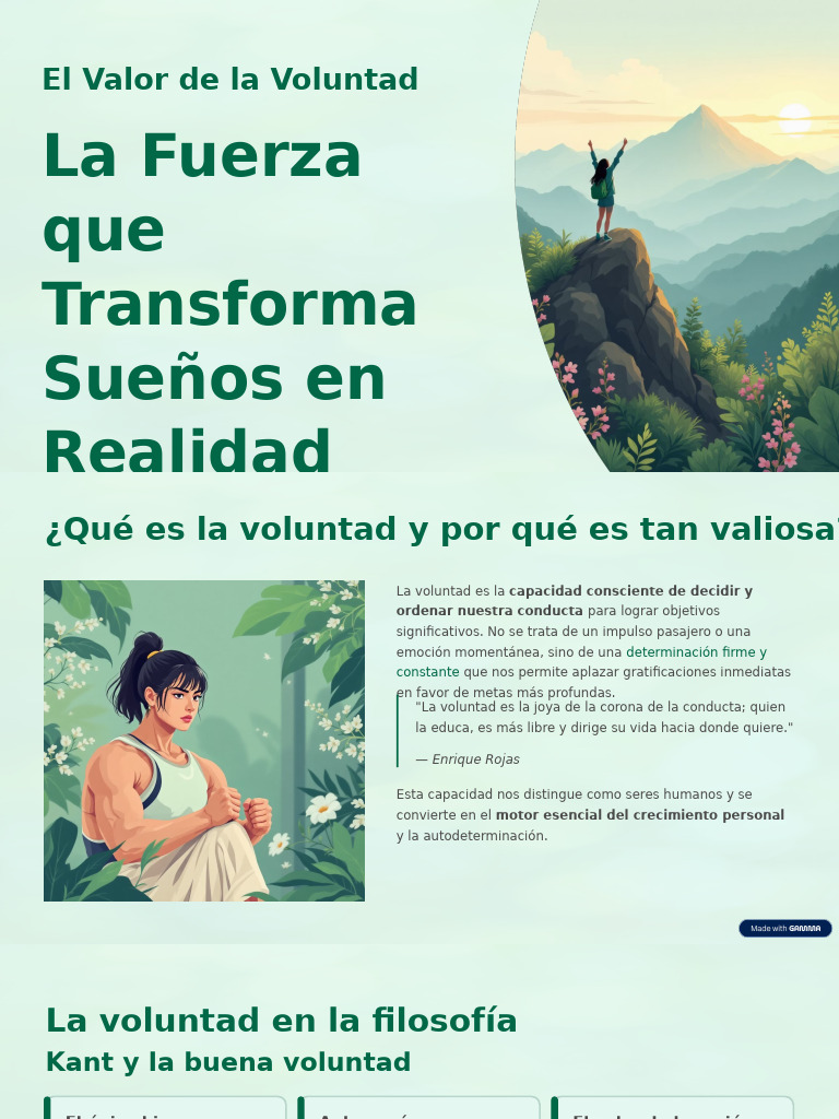 La Fuerza de la Voluntad en el Crecimiento Personal | PDF | Moralidad ...