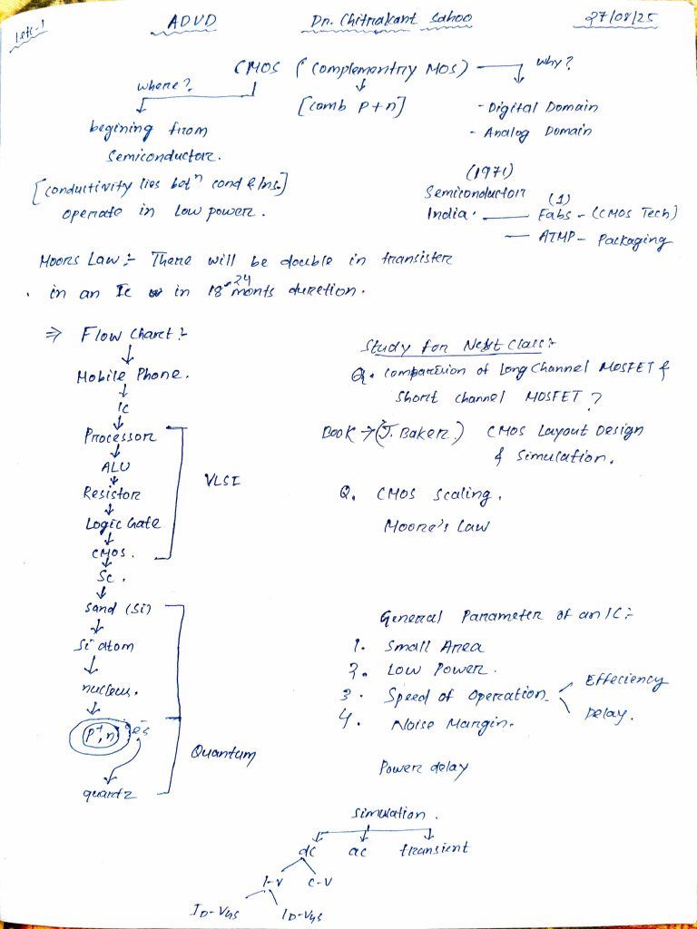 Advanced DIgital VLSI Design Semester Notes 1768720483 | PDF