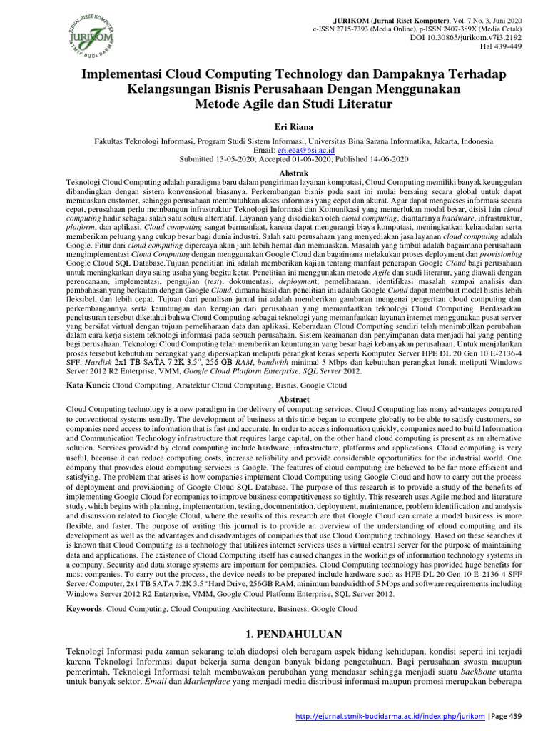 Implementasi Cloud Computing Technology | PDF
