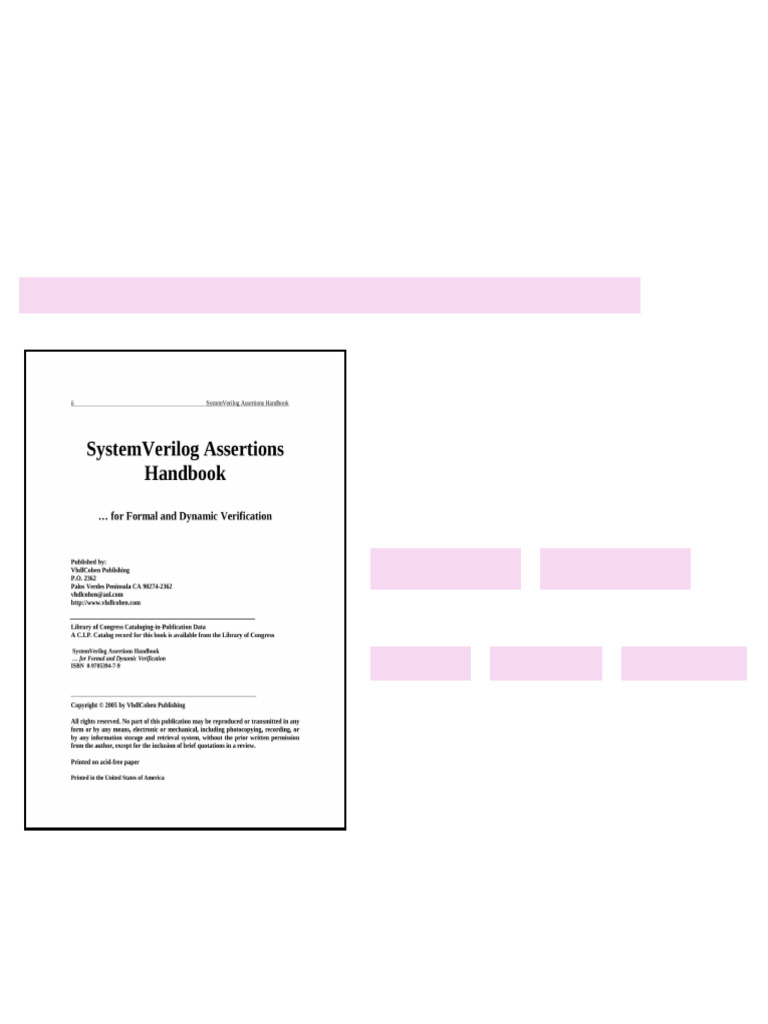 SystemVerilog Assertions Handbook for Dynamic and Formal Verification ...