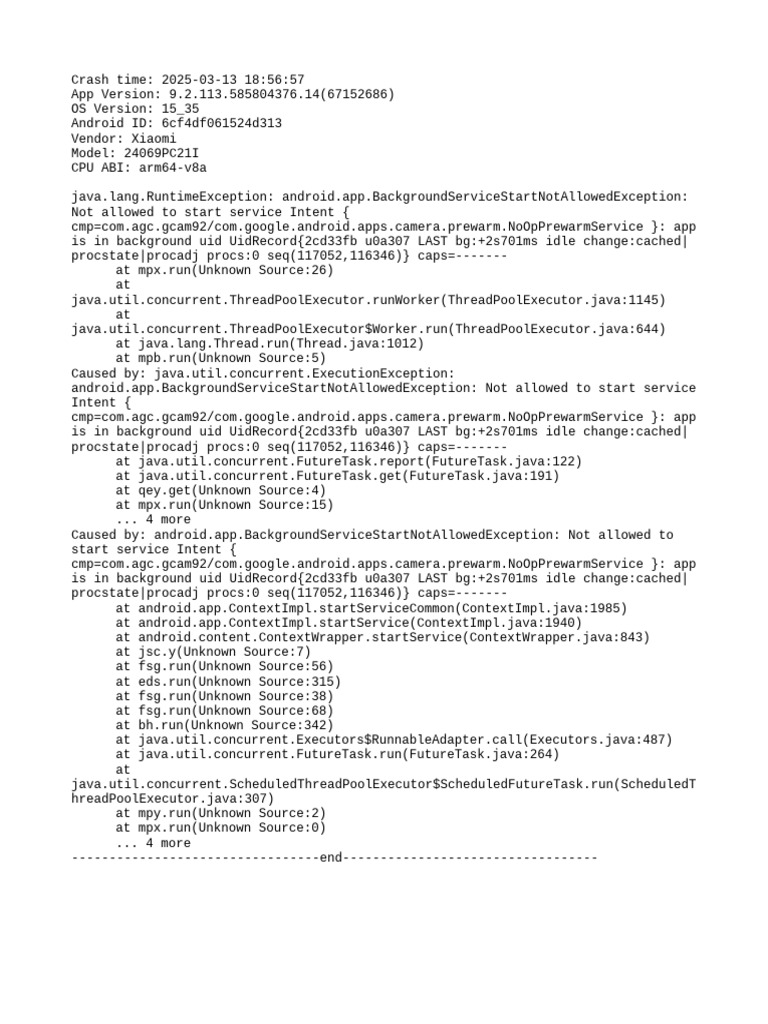 Android Background Service Error Log | PDF | Embedded Linux ...