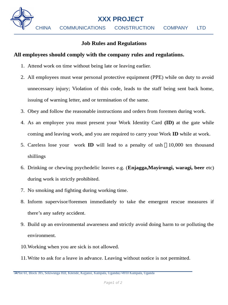 附件3 Rules and Regulations for the OLD EMPLOYEES | PDF