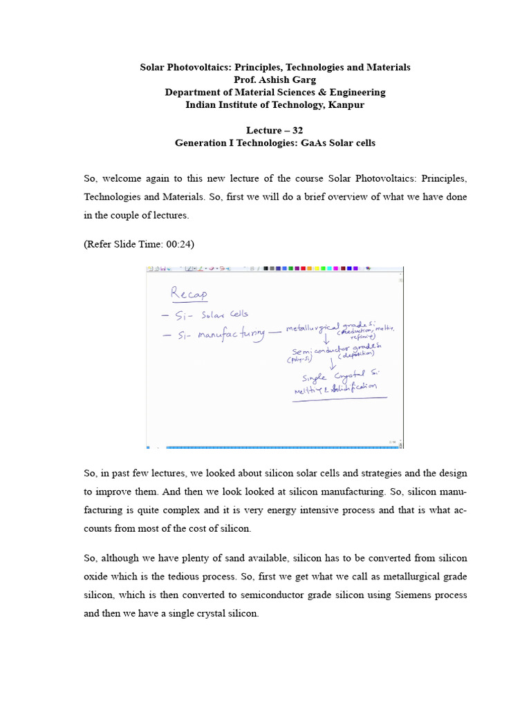 GaAs Solar Cells: Design & Efficiency Insights | PDF | Gallium Arsenide ...