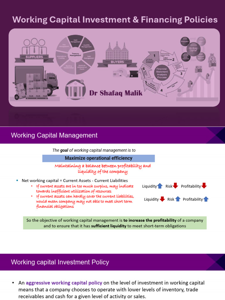 Working Capital Management Strategies | PDF | Working Capital | Inventory