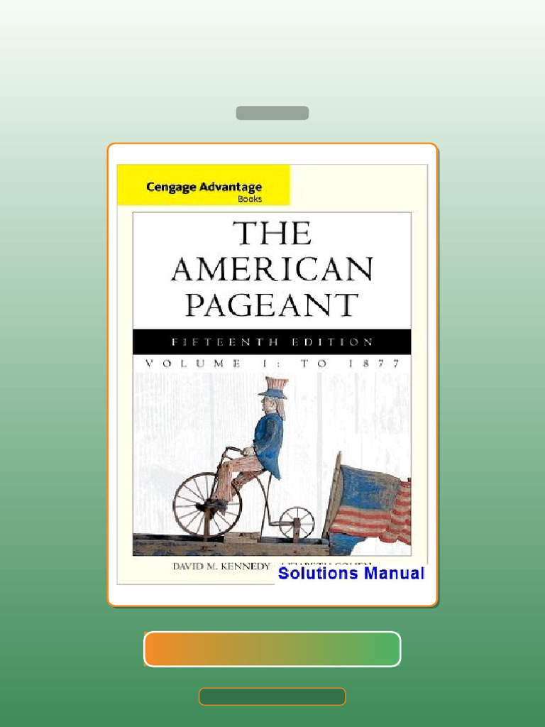 Test Bank for Cengage Advantage Books the American Pageant 15th Edition Kennedy | PDF ...