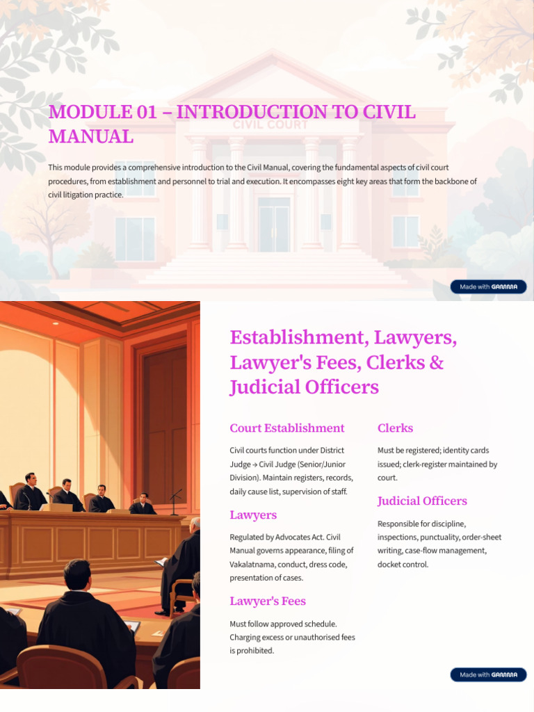 Introduction to Civil Court Procedures | PDF | Discovery (Law) | Lawsuit