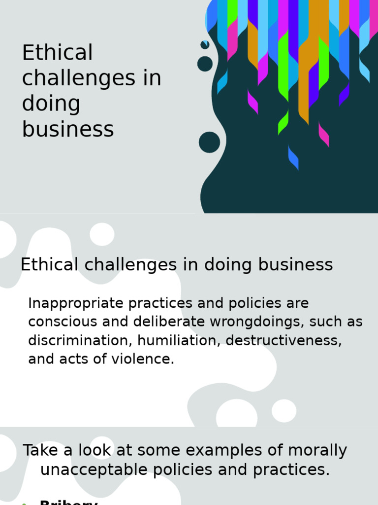 Ethical Challenges in Business Practices | PDF | Overtime | Harassment