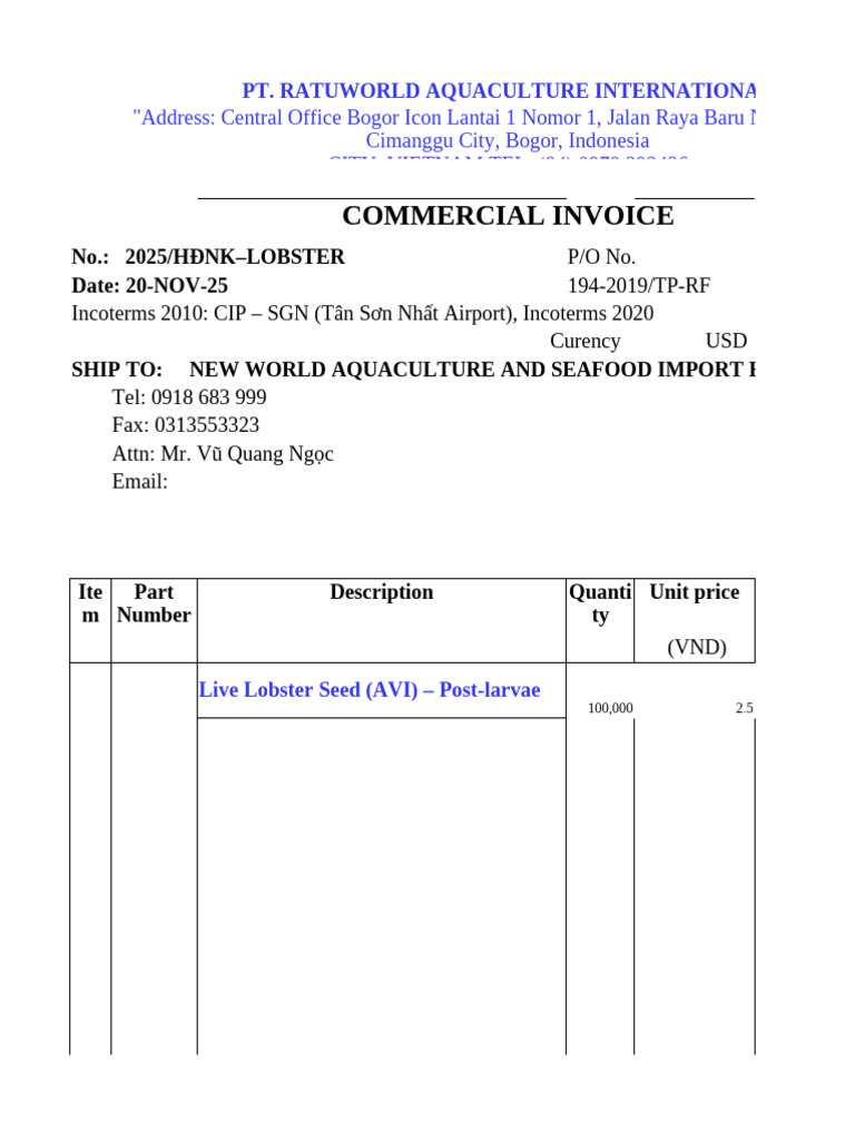 MÃ_U-COMMERCIAL-INVOICE | PDF