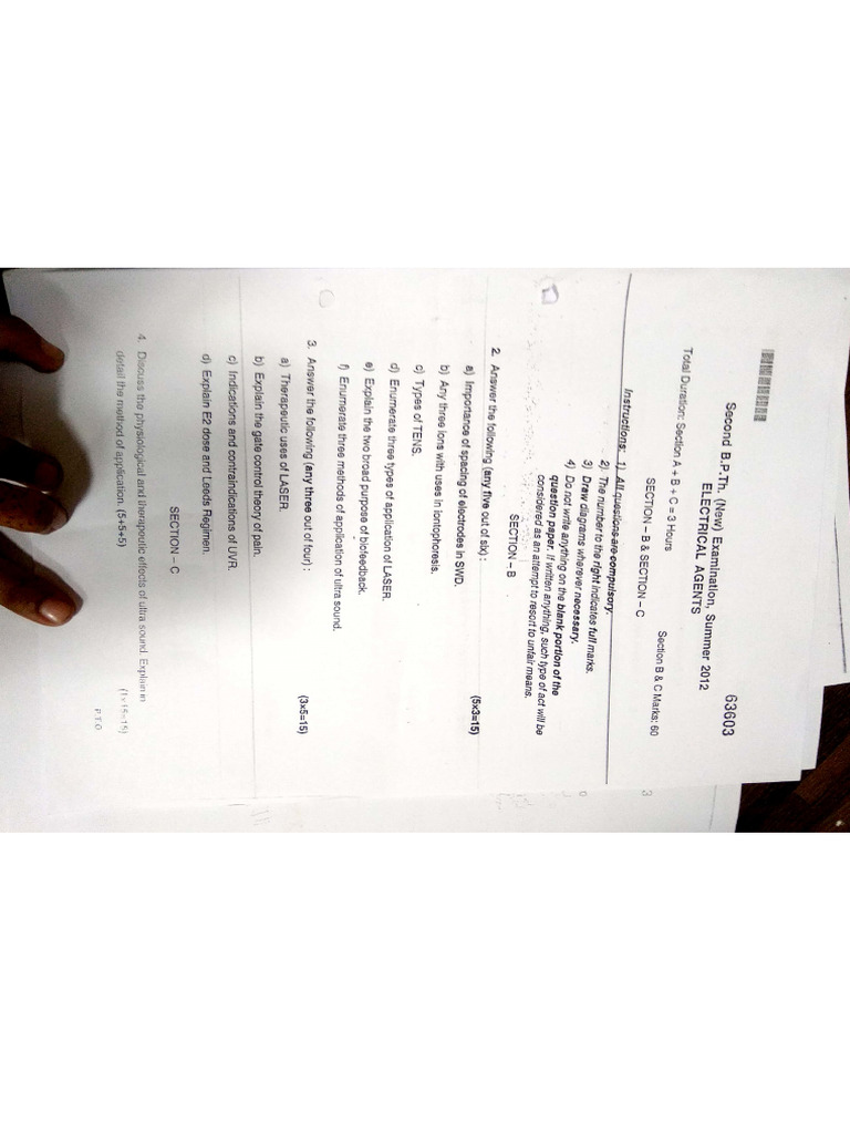 Electrotherapy UT Papers | PDF