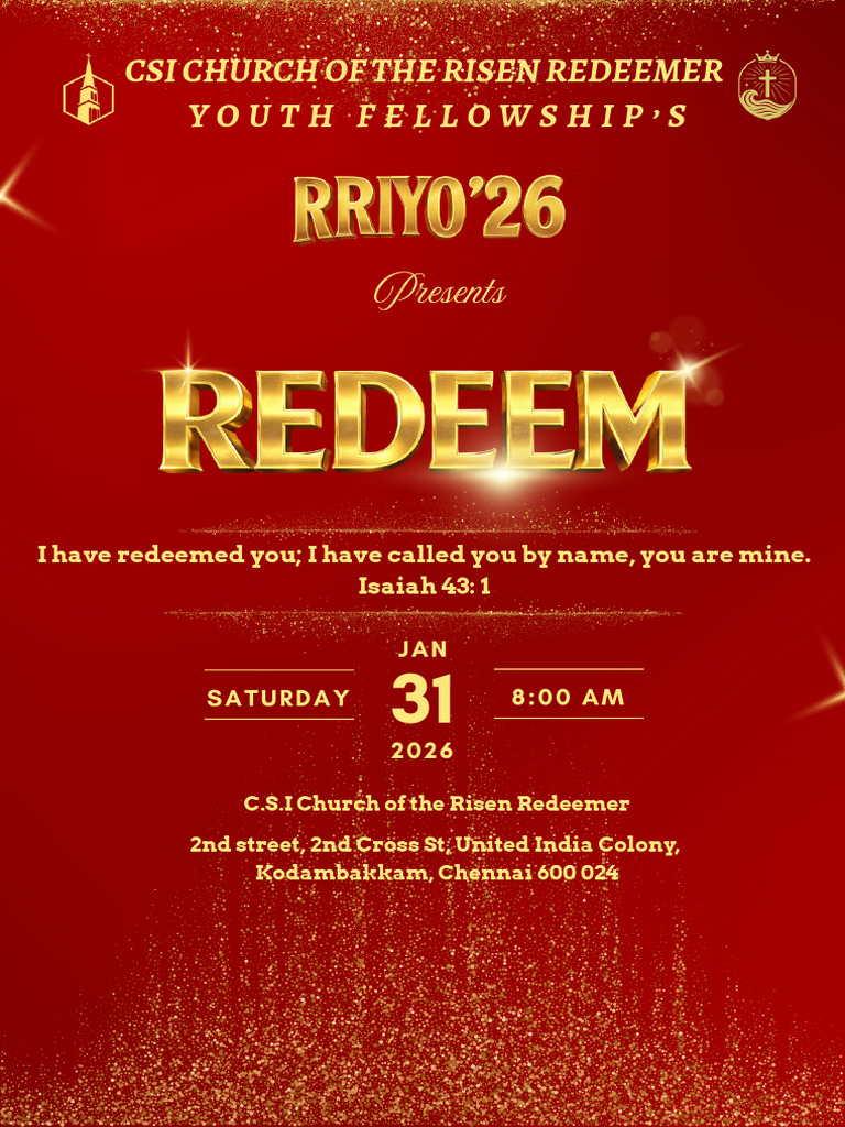 Redeem 2026 Youth Fellowship Event | PDF