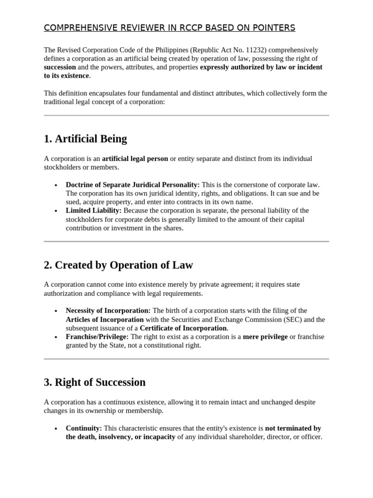 RCCP Overview: Key Corporate Concepts | PDF | Preferred Stock ...