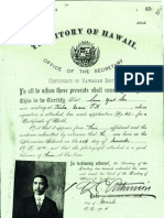 Sun Yat-Sen: Certification of Live Birth in Hawaii