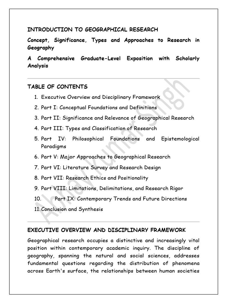 Geographical Research: Concepts & Approaches | PDF | Geography | Statistics