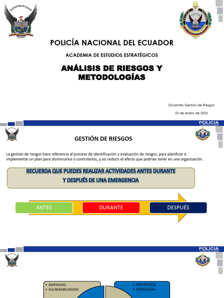Análisis de Riesgos en Gestión Policial | PDF | Riesgo | Evaluación de ...