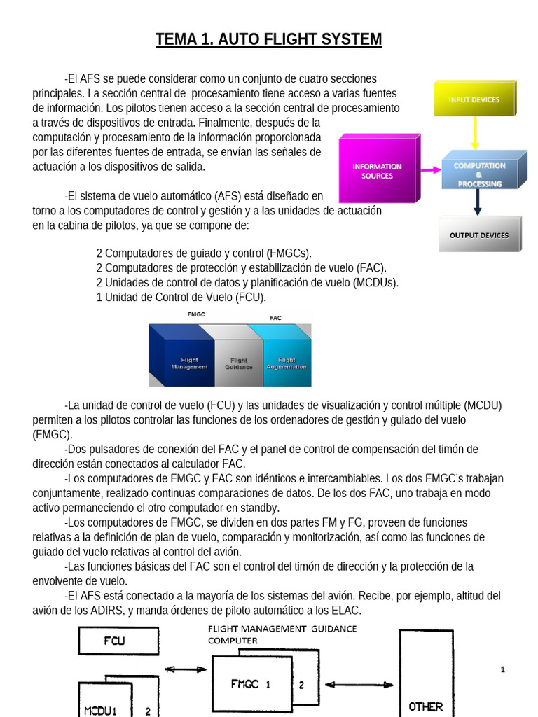 Sistema de Vuelo Automático (AFS) en Aviones | PDF | Aviación | Aeronave
