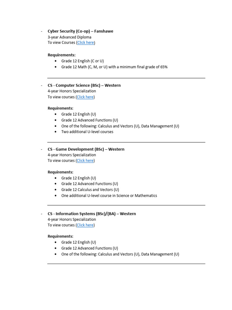 Cyber Security and Computer Science Programs | PDF