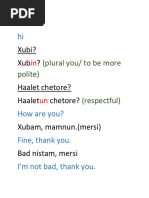 Essential Dari Phrases for Communication | PDF