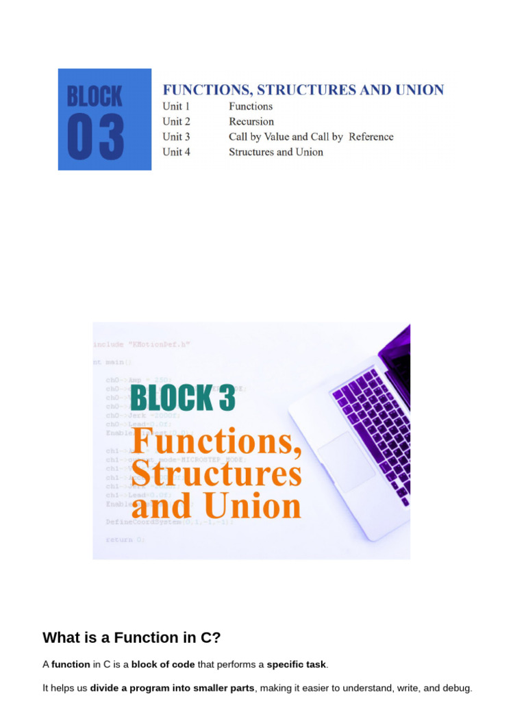 Understanding Functions in C Programming | PDF | Parameter (Computer ...