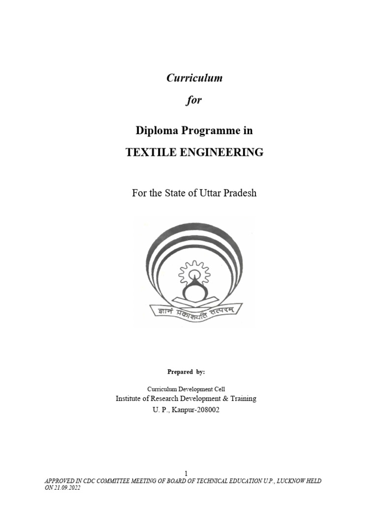 Diploma in Textile Engineering Curriculum | PDF | Force | Heat