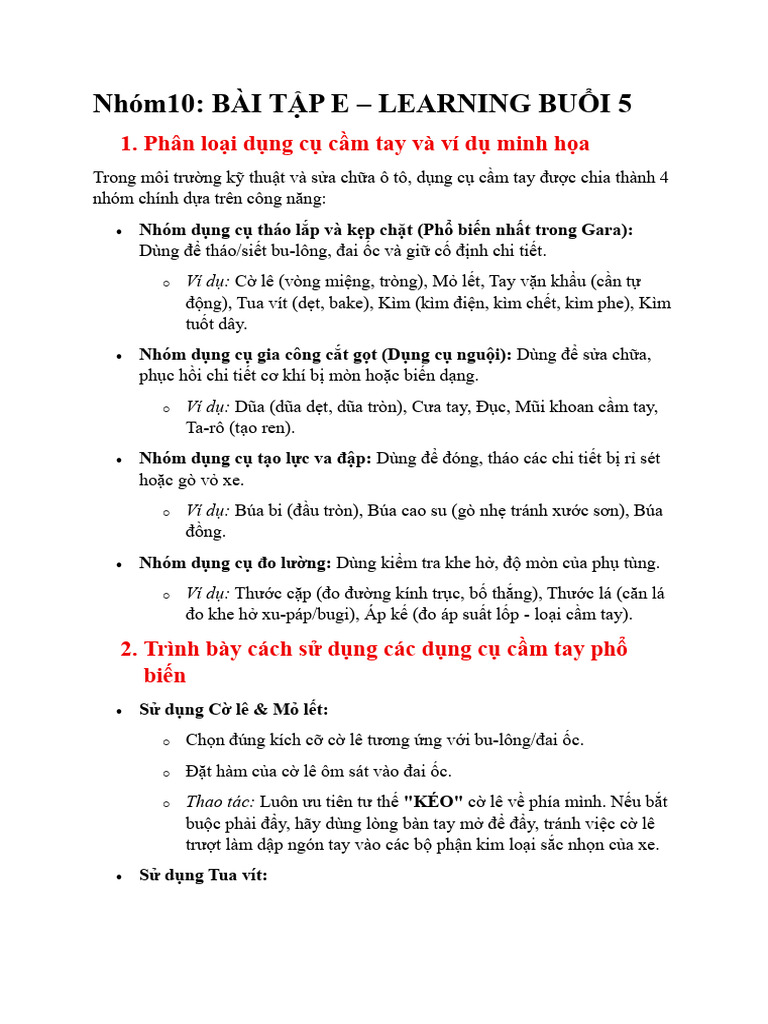 Nhóm10 Bài Tập e - Learning Buổi 5 | PDF