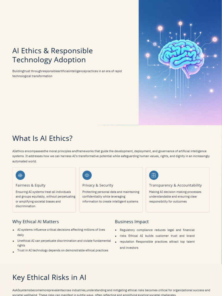 Ethical AI: Ensuring Fairness & Trust | PDF | Artificial Intelligence ...