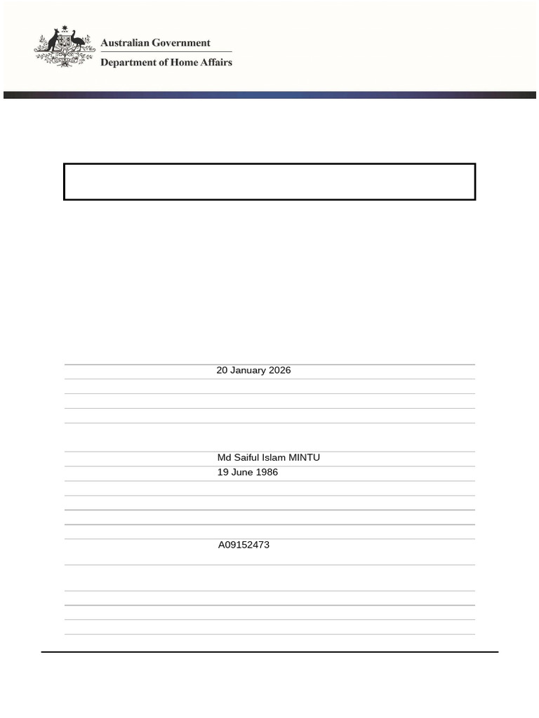 482 MD Saiful Islam MINTU 4820435572249 | PDF | Travel Visa | Employment