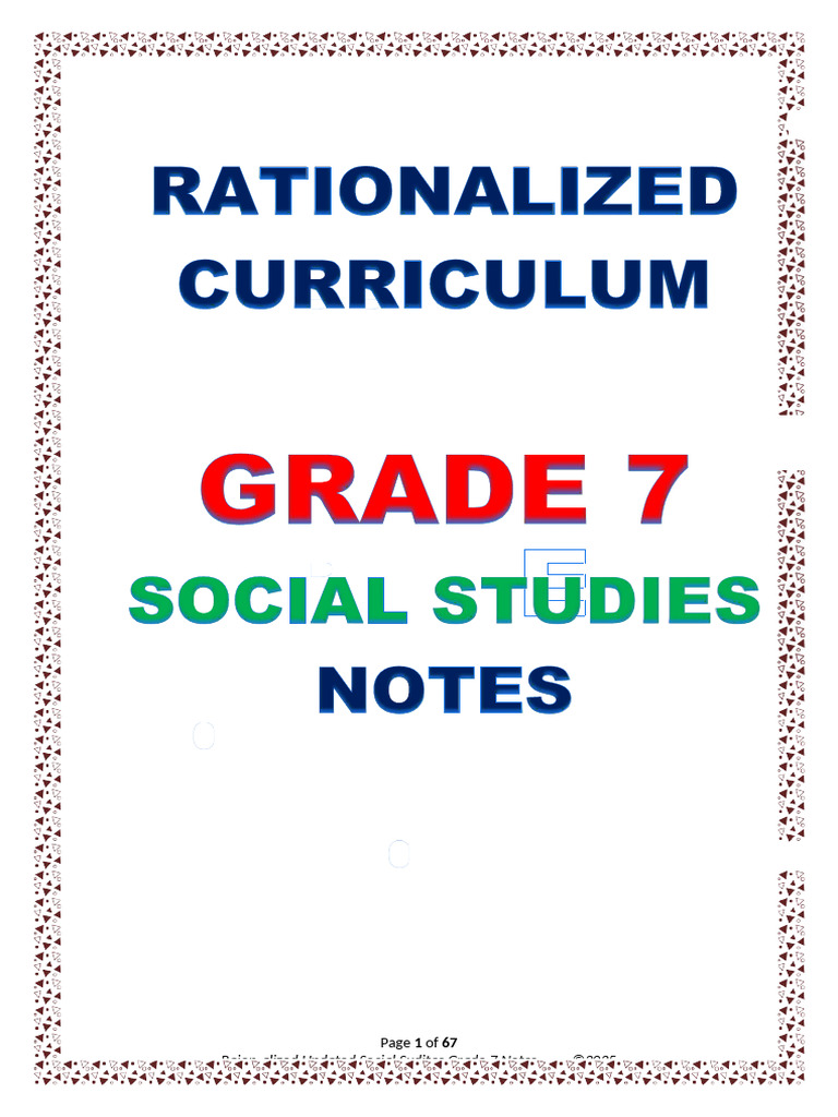 Grade 7 Social Studies Notes Guide | PDF | Adam | Money