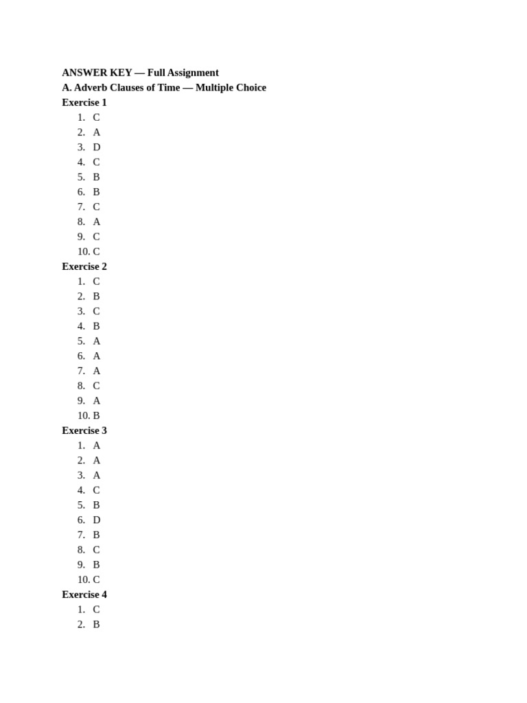 Answer Key Looking Back Unit 7 Assignment | PDF