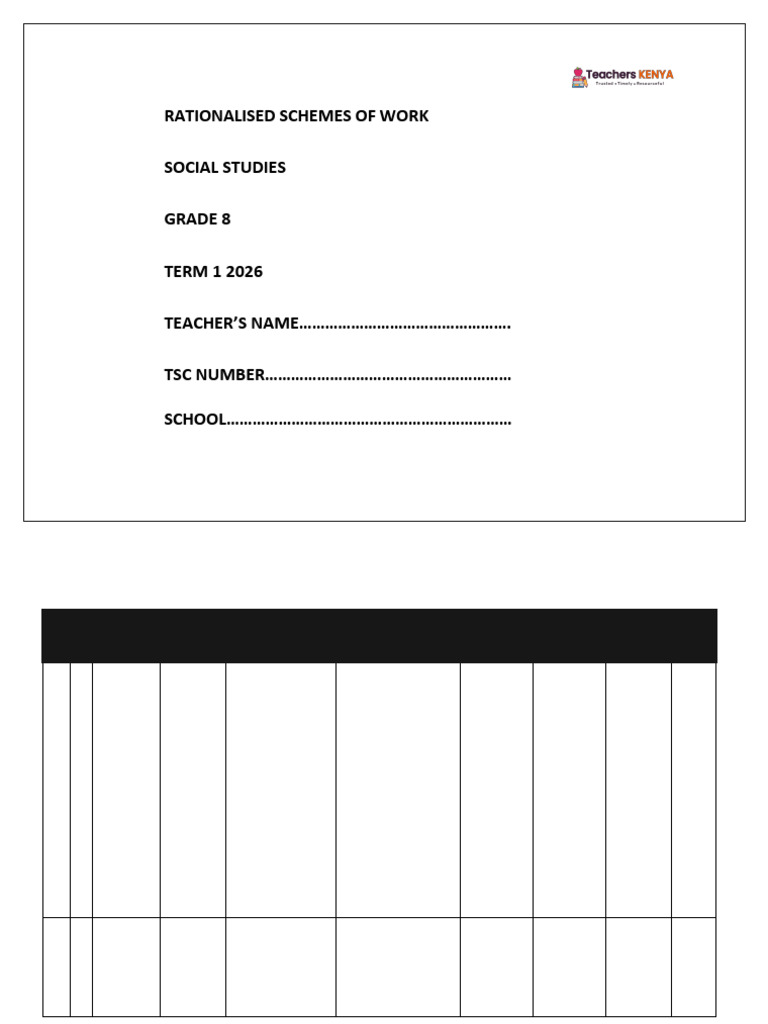 Grade 8 Social Studies Term 1 Plan | PDF | Self Esteem | Learning