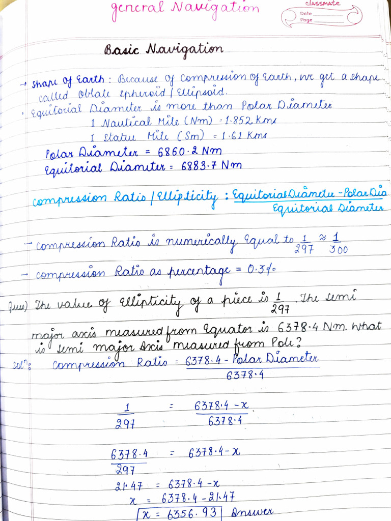 Gen Nav CPL Notes - 260118 - 204348 | PDF