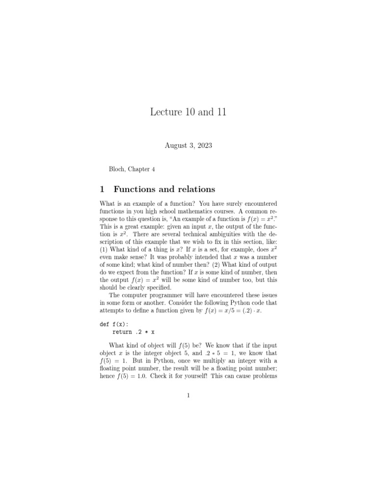 Understanding Functions and Relations | PDF | Function (Mathematics ...