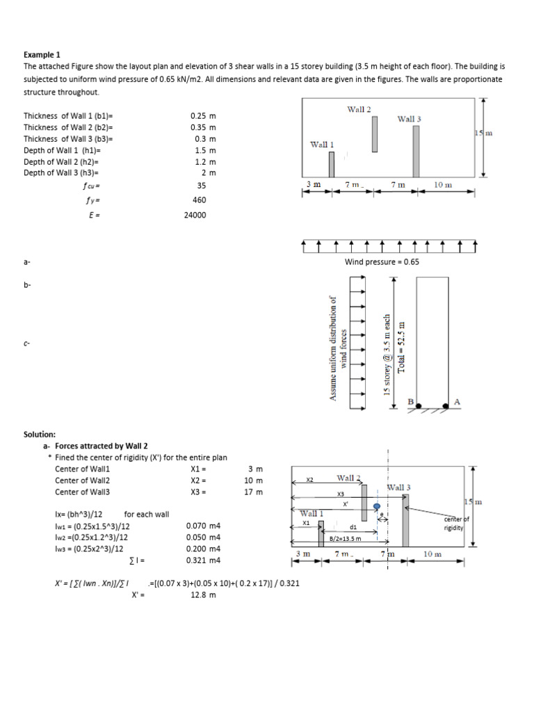 Design of RC Shear Wall - Example 2 | PDF | Civil Engineering ...