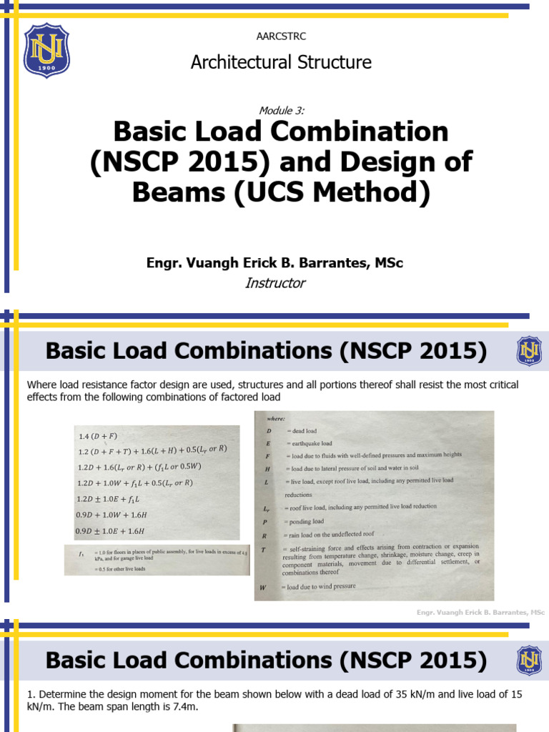 NSCP 2015 Beam Design Basics | PDF | Beam (Structure) | Civil Engineering